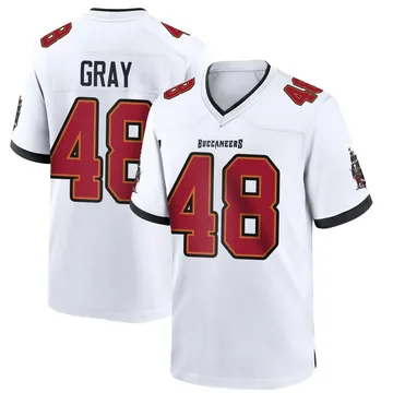 Youth J.T. Gray Tampa Bay Buccaneers Game White Jersey