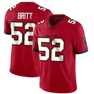 Youth K.J. Britt Tampa Bay Buccaneers Limited Red Team Color Vapor Untouchable Jersey