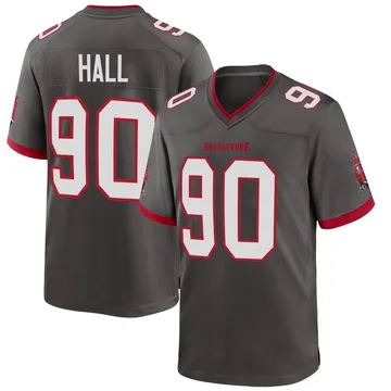 Youth Logan Hall Tampa Bay Buccaneers Game Pewter Alternate Jersey