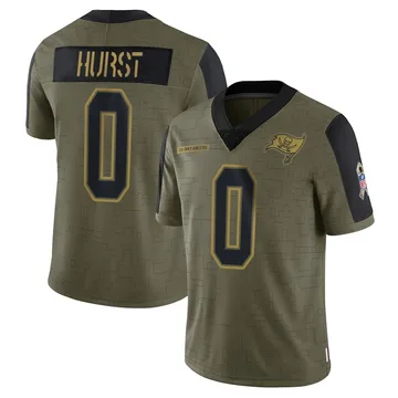 Youth Ted Hurst Tampa Bay Buccaneers Limited Olive 2021 Salute To Service Jersey