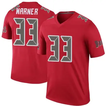 Youth Troy Warner Tampa Bay Buccaneers Legend Red Color Rush Jersey